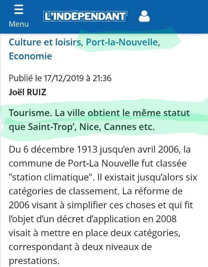 Appartement Duo Port-la-Nouvelle Esterno foto